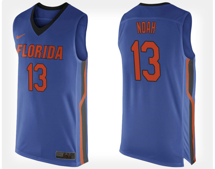 Florida Gators #13 Joakim Noah Blue Home Authentic College Basketball Jersey