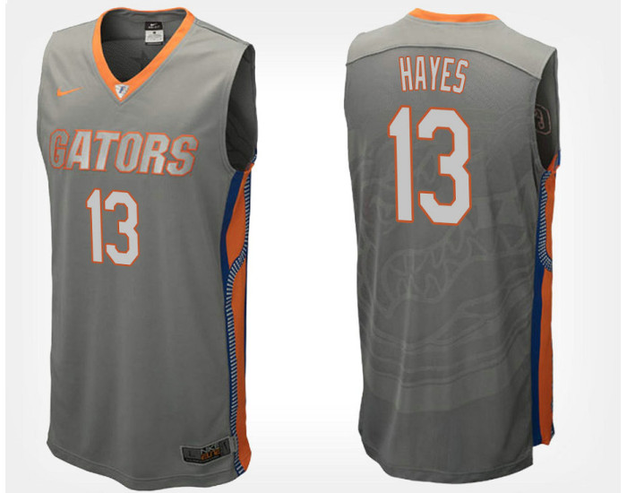 Florida Gators #13 Kevarrius Hayes Gray Road Authentic College Basketball Jersey