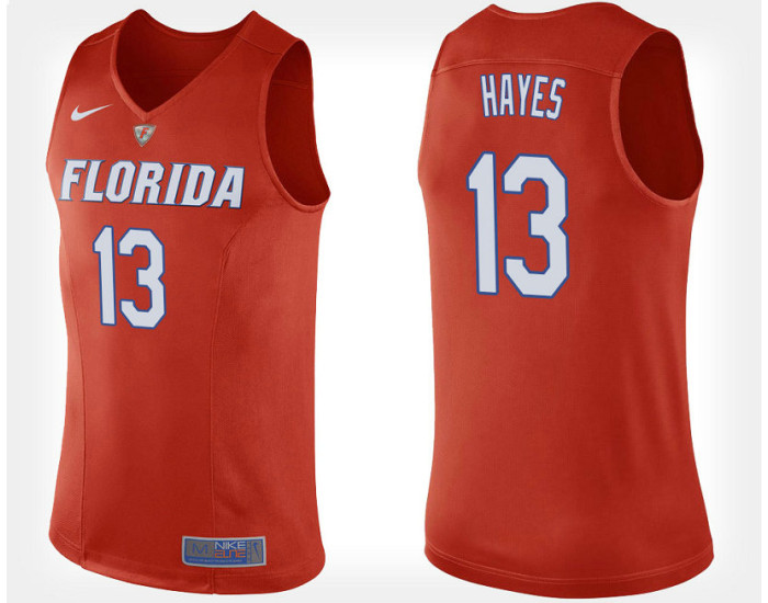 Florida Gators #13 Kevarrius Hayes Orange Alternate Authentic College Basketball Jersey