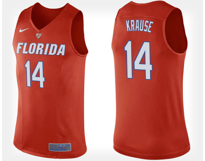 Youth Florida Gators #14 Mak Krause Orange Alternate Replica College Basketball Jersey
