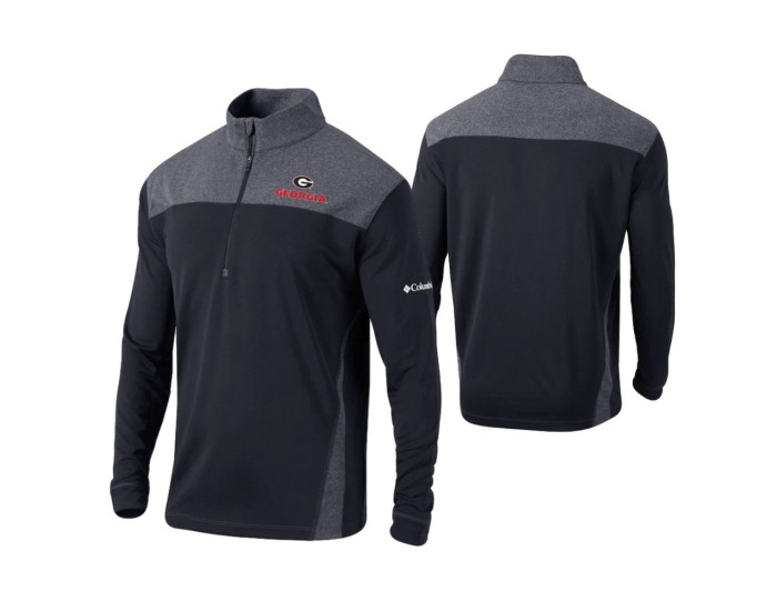 Georgia Bulldogs Black Omni-Wick Standard Quarter-Zip Jacket