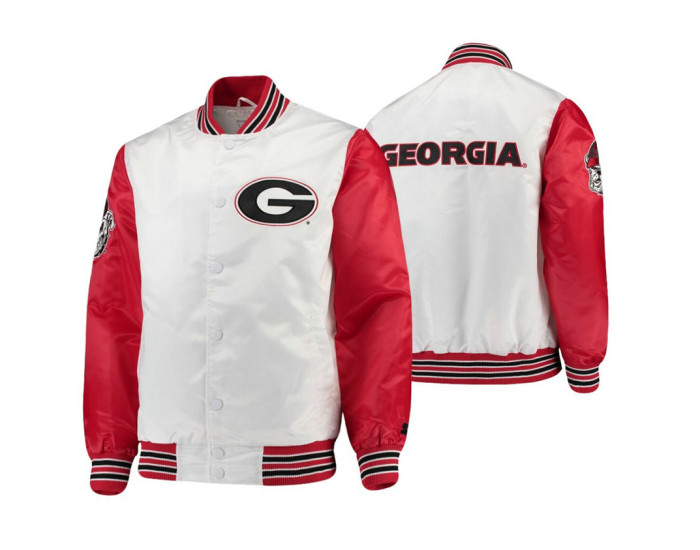 Georgia Bulldogs White Red The Legend Full-Snap Jacket
