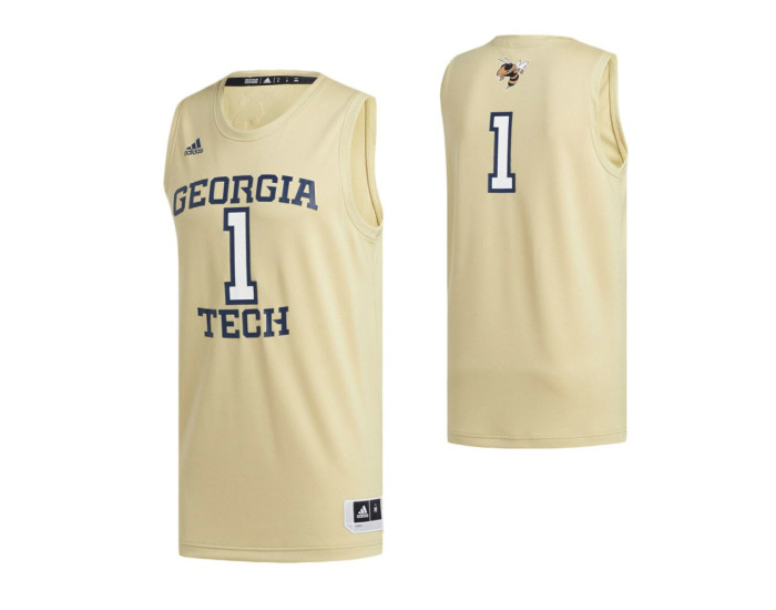 Georgia Tech Yellow Jackets #1 Swingman Basketball Jersey Gold