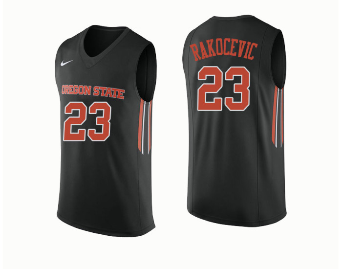 Youth Oregon State Beavers #23 Gligorije Rakocevic Replica College Basketball Jersey Black