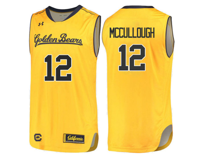 California Golden Bears #12 Austin McCullough Authentic College Basketball Jersey Gold