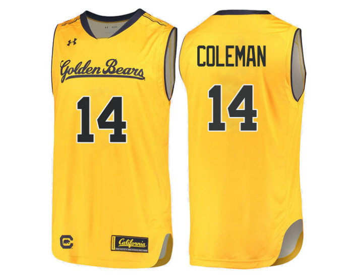 California Golden Bears #14 Don Coleman Authentic College Basketball Jersey Gold