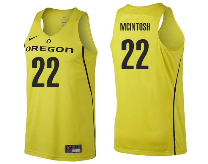 Youth Oregon Ducks #22 MiKyle McIntosh Authentic College Basketball Jersey gold