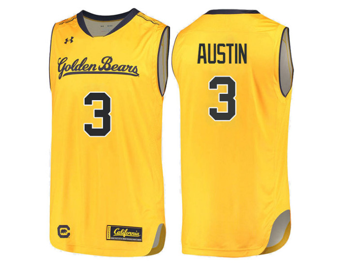 California Golden Bears #3 Paris Austin Authentic College Basketball Jersey Gold