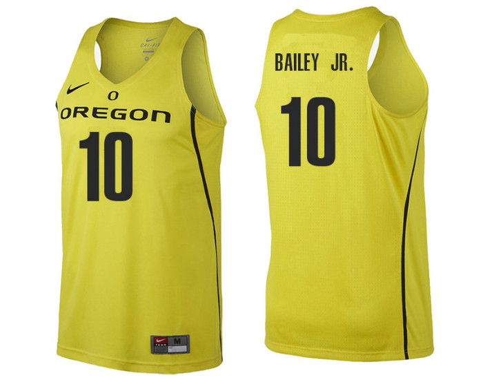 Youth Oregon Ducks #10 Victor Bailey Jr. Authentic College Basketball Jersey gold