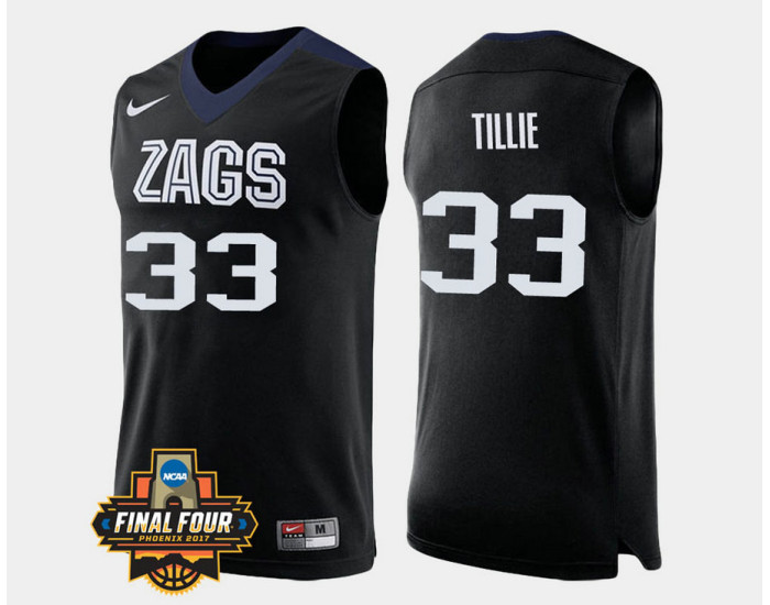 Gonzaga Bulldogs #33 Killian Tillie Black Alternate Authentic College Basketball Jersey