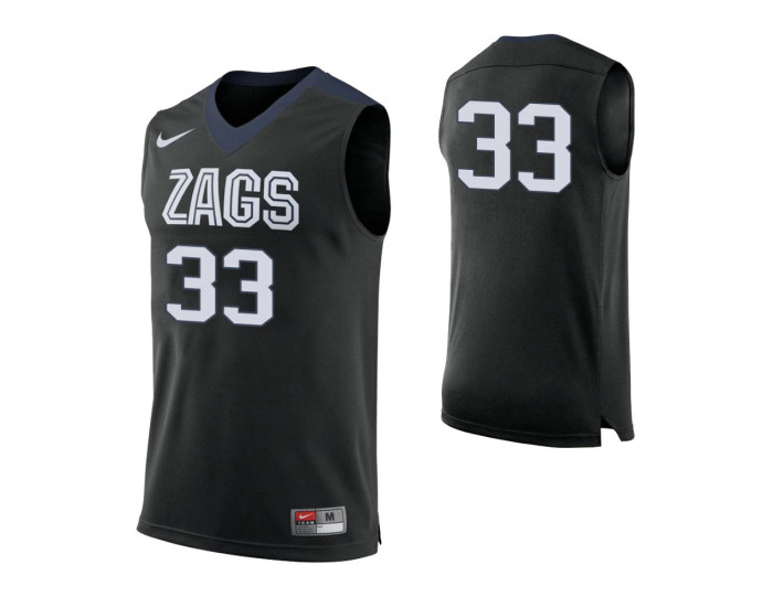 Gonzaga Bulldogs #33 Killian Tillie Authentic College Basketball Jersey Black
