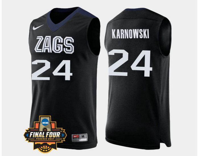 Gonzaga Bulldogs #24 Przemek Karnowski Black Alternate Authentic College Basketball Jersey