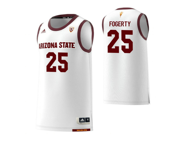 Arizona State Sun Devils 25 Grant Fogerty Authentic College Basketball Jersey White