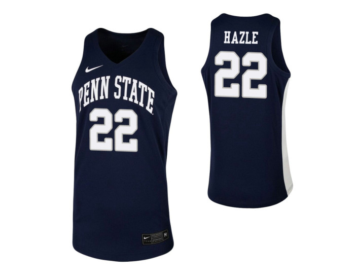 Youth Penn State Nittany Lions #22 Grant Hazle Navy Authentic College Basketball Jersey