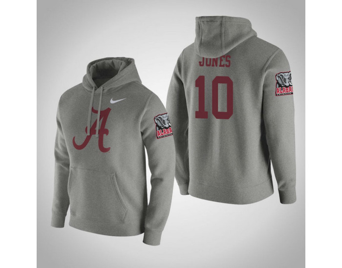 Alabama Crimson Tide #10 Herbert Jones Men's Gray College Basketball Hoodie