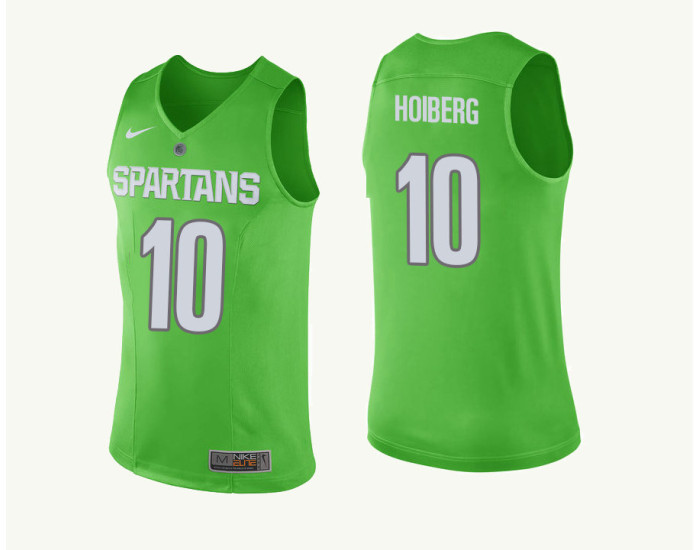 Michigan State Spartans #10 Jack Hoiberg Replica College Basketball Jersey Green