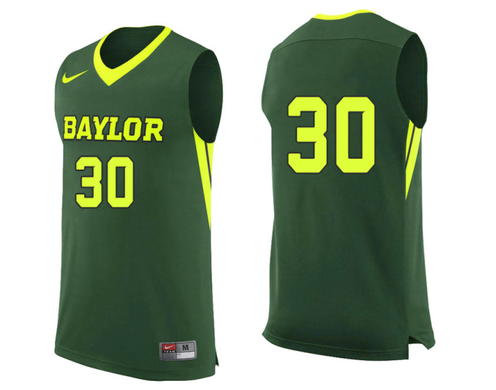 Baylor Bears #30 Jonathan Davis Authentic College Basketball Jersey Green
