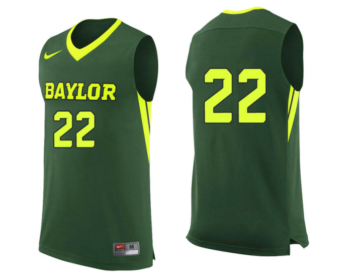 Baylor Bears #22 King McClure Authentic College Basketball Jersey Green