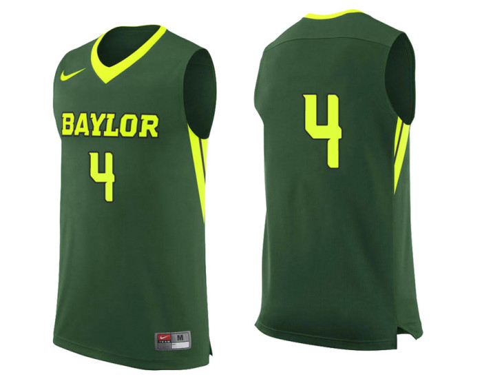 Baylor Bears #4 Mario Kegler Replica College Basketball Jersey Green