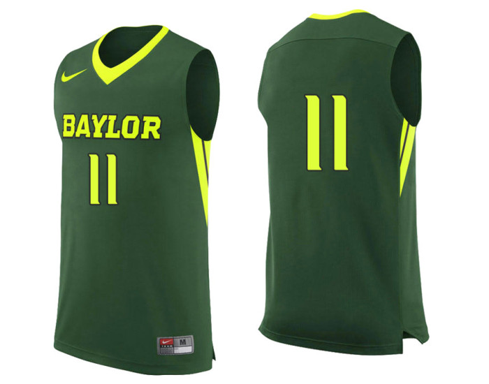 Youth Baylor Bears #11 Mark Vital Replica College Basketball Jersey Green