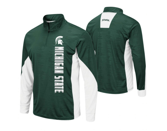 Michigan State Spartans Green Bart Windshirt Pullover Jacket