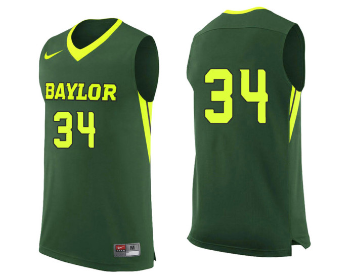 Youth Baylor Bears #34 Obim Okeke Replica College Basketball Jersey Green