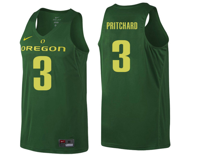 Youth Oregon Ducks #3 Payton Pritchard Authentic College Basketball Jersey Green