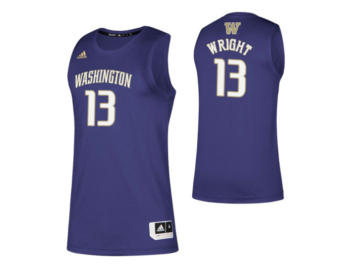 Youth Washington Huskies 13 Hameir Wright Replica College Basketball Jersey Purple