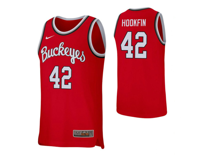 Ohio State Buckeyes #42 Harrison Hookfin Scarlet Replica College Basketball Jersey