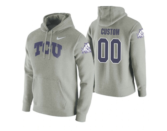 Clemson Tigers #00 Custom Men's Heathered Gray College Basketball Hoodie