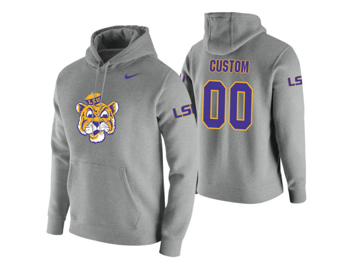 Georgia Bulldogs #00 Custom Men's Heathered Gray College Basketball Hoodie