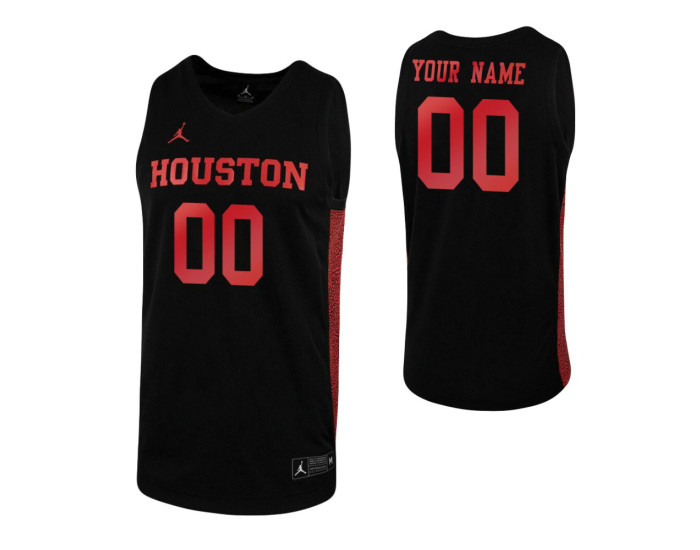Houston Cougars Replica Custom Jersey Black