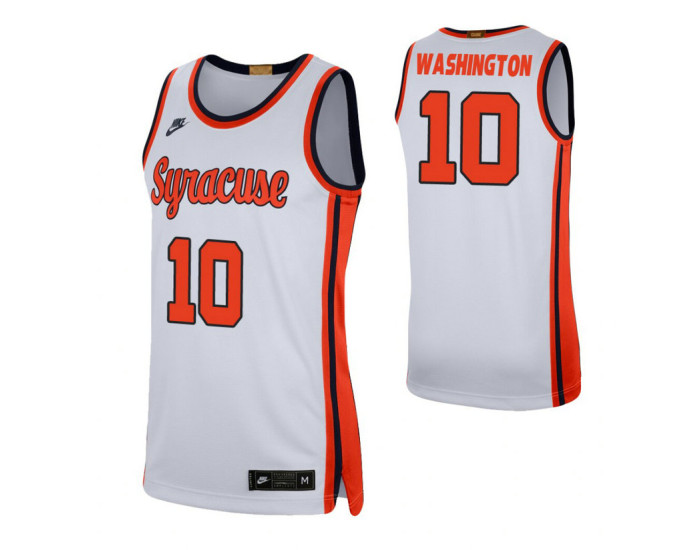 Youth Syracuse Orange 10 Howard Washington Retro Limited Replica College Basketball Jersey White