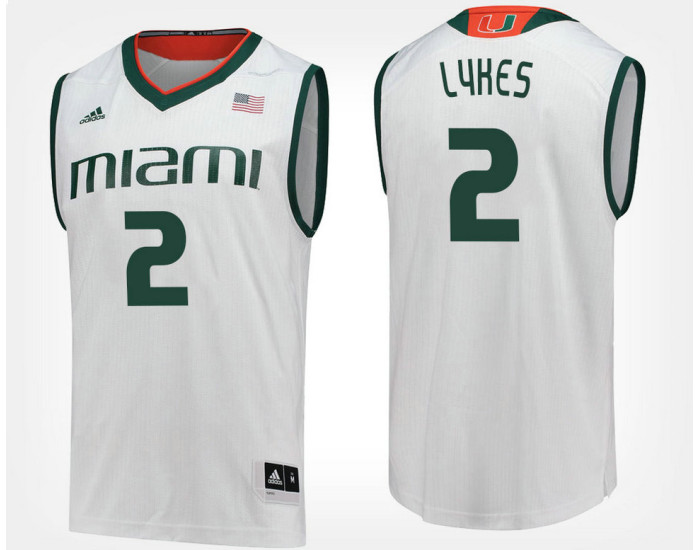 Miami Hurricanes #2 Chris Lykes White Road Authentic College Basketball Jersey