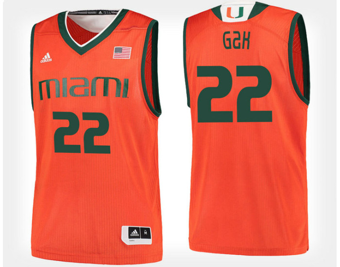Miami Hurricanes #22 Deng Gak Orange Home Authentic College Basketball Jersey