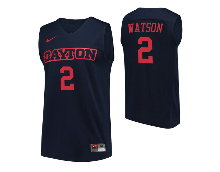 Dayton Flyers 2 Ibi Watson Authentic College Basketball Jersey Navy