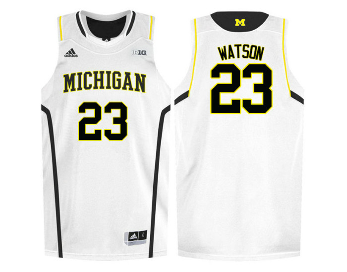 Youth Michigan Wolverines #23 Ibi Watson Authentic College Basketball Jersey White