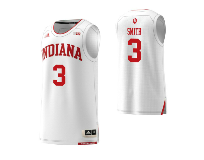 Youth Indiana Hoosiers #3 Justin Smith Authentic College Basketball Jersey White
