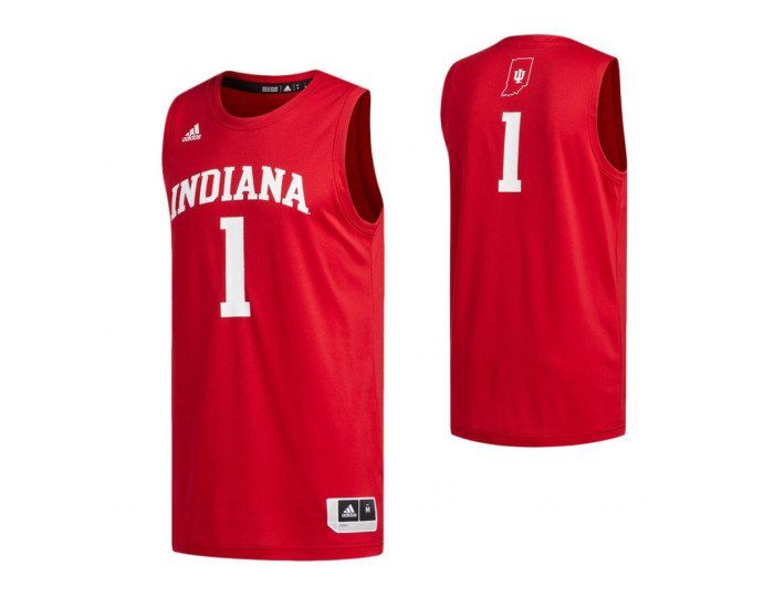 Indiana Hoosiers #1 Basketball Authentic College Basketball Jersey Crimson
