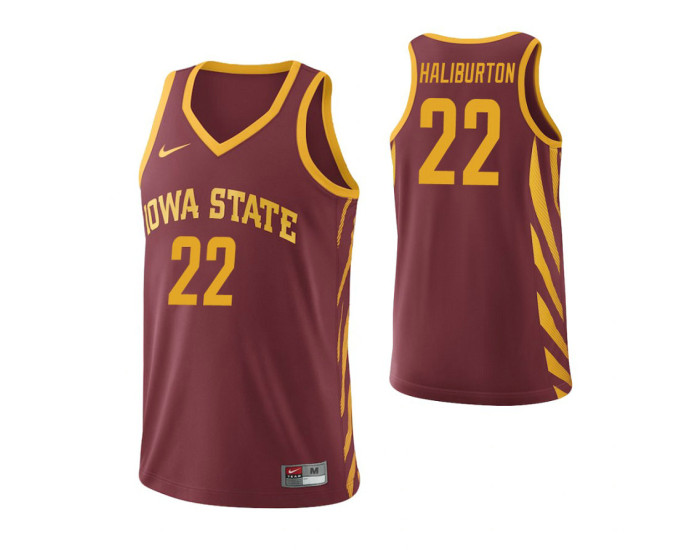 Youth Iowa State Cyclones #22 Tyrese Haliburton Cardinal Authentic College Basketball Jersey