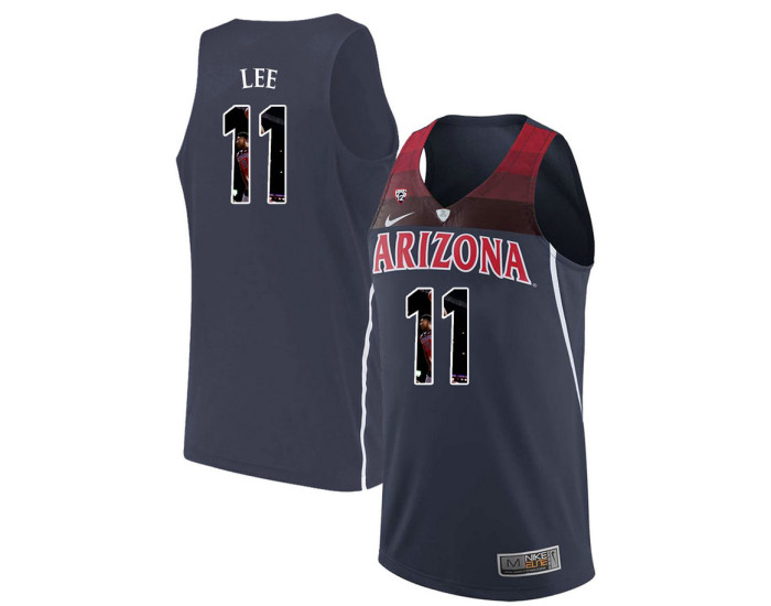 Arizona Wildcats #11 Ira Lee Replica College Basketball Jersey Navy