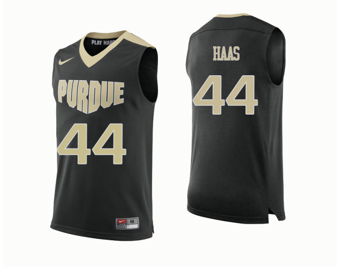 Purdue Boilermakers #44 Isaac Haas Authentic College Basketball Jersey Black