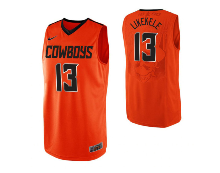 Youth Oklahoma State Cowboys 13 Isaac Likekele Authentic College Basketball Jersey Orange