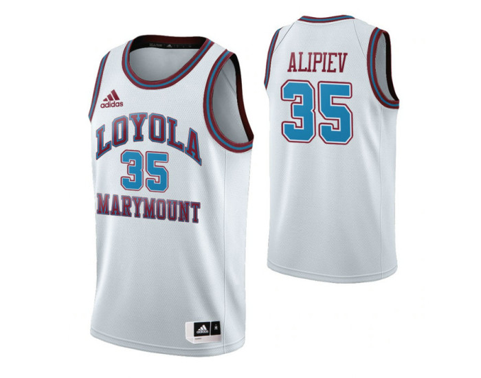 Loyola Marymount Lions #35 Ivan Alipiev White Authentic College Basketball Jersey