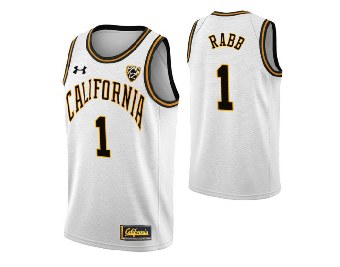 Youth California Golden Bears #1 Ivan Rabb White Authentic College Basketball Jersey