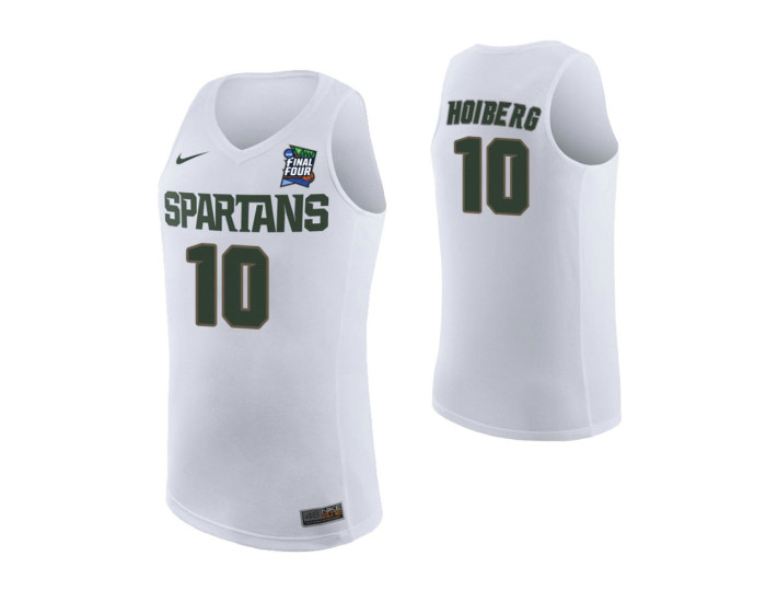 Youth Michigan State Spartans #10 Jack Hoiberg White Replica College Basketball Jersey