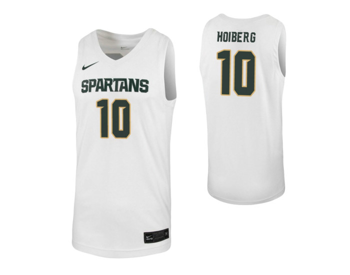 Jack Hoiberg Authentic College Basketball Jersey White Michigan State Spartans