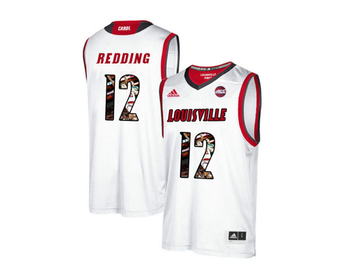 Youth Louisville Cardinals #12 Jacob Redding Replica College Basketball Jersey White