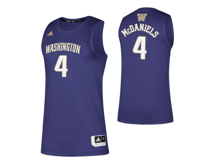 Washington Huskies #4 Jaden McDaniels Purple Replica College Basketball Jersey