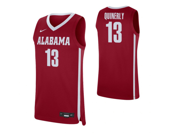 Alabama Crimson Tide Jahvon Quinerly Authentic College Basketball Jersey Crimson